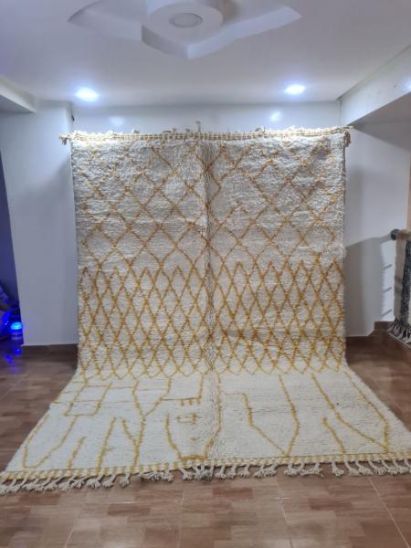 White Nafir Marokkaans handgemaakt tapijt